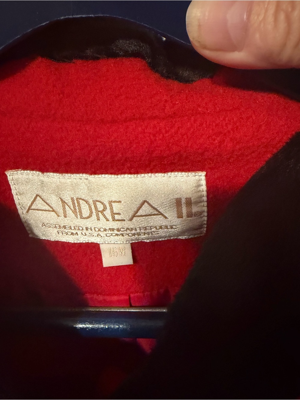 ANDREA II Red Coat with Black Trim & Gold Buttons Vintage 1960’s Size 16W - Picture 5 of 10